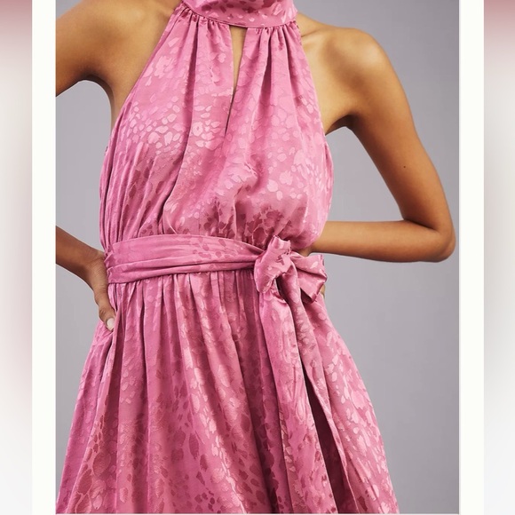 Anthropologie Dresses & Skirts - NWT Anthropologie Pink Leopard Halter Neck Mini Dress sz SMALL
